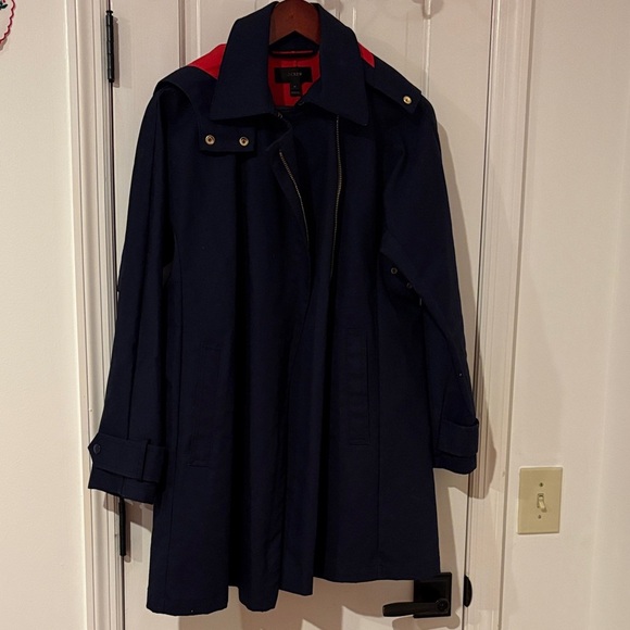 J. Crew Jackets & Blazers - J. Crew Navy Jacket with Red Lining